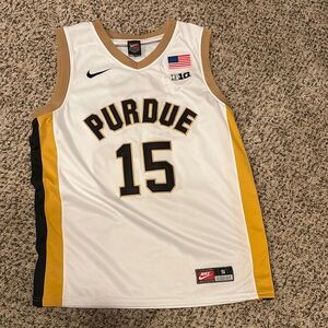 Nike White and Gold Purdue Jersey